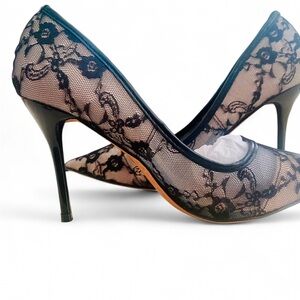 Chic Black Lace Heels
